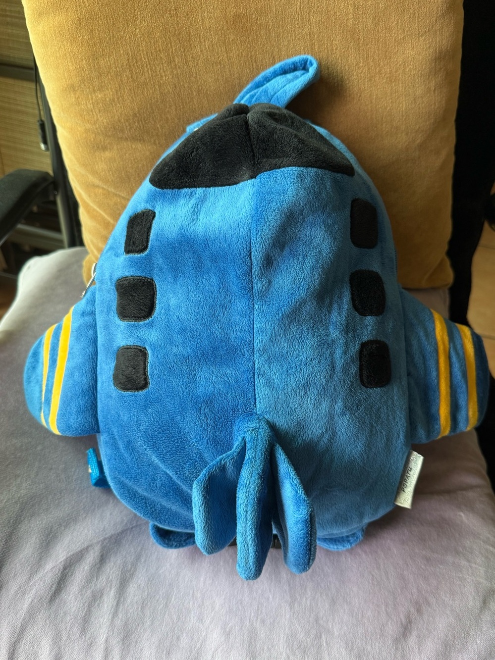 Popatu Airplane Backpack- Soft Fleece Travel Buddy